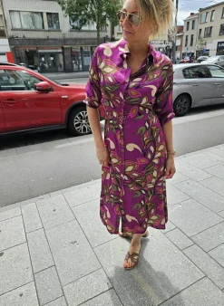 amelie&amelie Amelie Kleed W2307 cyclamen Best Sale