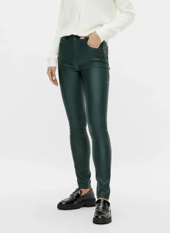 Vila Bestsellertopbroek Van - Vicommit Leatherlook black coated Best Sale