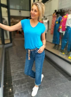 PARA MI Broek Van - Bobby Daily Shadow Blue Fashion