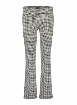 PARA MI Broek Van - Jade Elastic Pied de poule black Hot