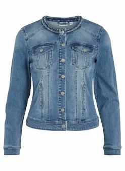 Vila Jeansvest Van - Visasha medium blue denim Sale