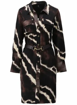 K-design Kleed X385 Jurk Met Print, Knopen En Riem (Pre Order) p668 Store