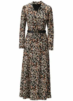 K-design Kleed X129 Maxi Jurk Met Boho Print En Riem (Geleverd) Clearance