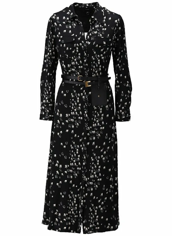 K-design Kleed X135 Maxi Jurk Met Dubbel Riem En Heuptasje (Geleverd) p626 Best Sale