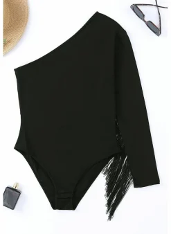 Musthaves Bodysuit Fringed zwart Online