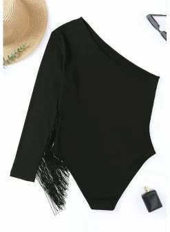Musthaves Bodysuit Fringed zwart Online