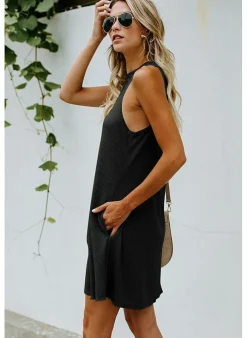 Musthaves Kleed Crisscross zwart Discount