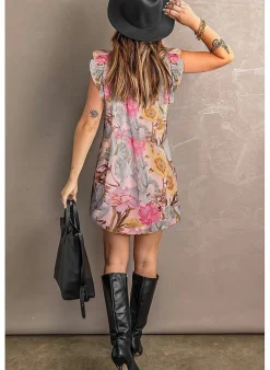 Musthaves Kleed Floral Pink - combi Discount