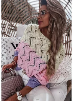 Musthaves Pull Color Block Pink - combi Flash Sale