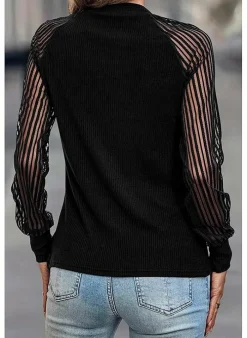 Musthaves Top Mesh zwart Sale