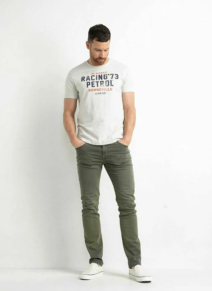 Petrol Broek Seaham Colored army green Hot