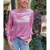 Terra di siena Pull Van Terra Di Sienna Precious (Open Armen) roos/glitter Flash Sale