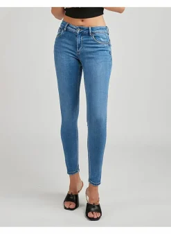 Toxik Jeans Tona Mid Blue Denim Cheap