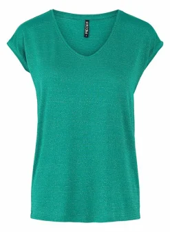 Pieces T-Shirt Van - Pcbillo Noos (Lurex Lijntjes) Bestseller! Reflecting pond Cheap