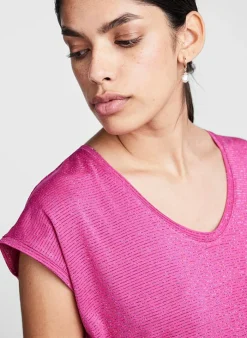 Pieces T-Shirt Van - Pcbillo Noos (Lurex Lijntjes) Bestseller! Reflecting pond Cheap