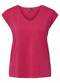 Pieces T-Shirt Van - Pcbillo Noos (Lurex Lijntjes) Bestseller! Reflecting pond Cheap