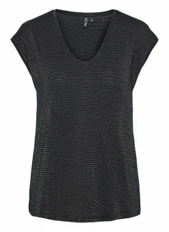 Pieces T-Shirt Van - Pcbillo Noos (Lurex Lijntjes) Bestseller! Reflecting pond Cheap