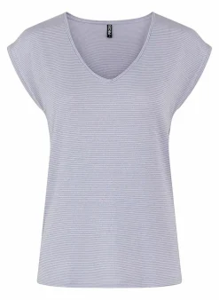 Pieces T-Shirt Van - Pcbillo Noos (Lurex Lijntjes) Bestseller! Reflecting pond Cheap