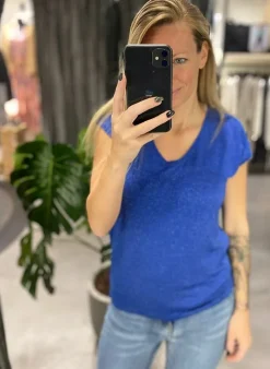 Pieces T-Shirt Van - Pcbillo Noos (Lurex Lijntjes) Bestseller! Reflecting pond Cheap