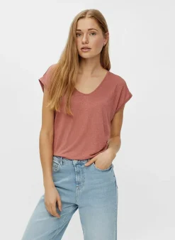 Pieces T-Shirt Van - Pcbillo Noos (Lurex Lijntjes) Bestseller! Reflecting pond Cheap