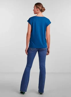 Pieces T-Shirt Van - Pcbillo Noos (Lurex Lijntjes) Bestseller! Reflecting pond Cheap
