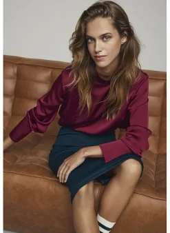 Vila Bloes Ellette Highneck (Noos) beet red Discount