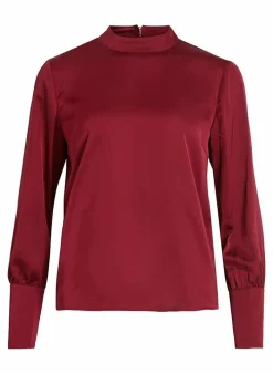 Vila Bloes Ellette Highneck (Noos) beet red Discount