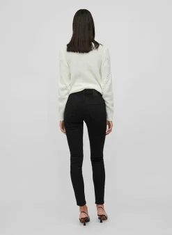 Vila Broek Sally Skinny (Noos) zwart Cheap