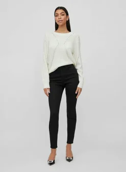 Vila Broek Sally Skinny (Noos) zwart Cheap