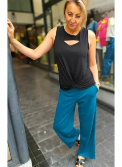 Vila Broek Viluxi Glitter Morrocan Blue Sale