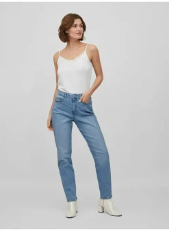 Vila Jeans Naomi Mom Jeans (Noos) Light Blue Denim Best Sale