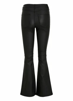 Vila Leatherlook Flare (Noos) zwart Shop
