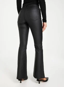Vila Leatherlook Flare (Noos) zwart Shop