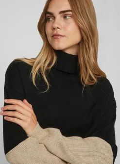 Vila Pull Ril Blocking (Noos) zwart Online
